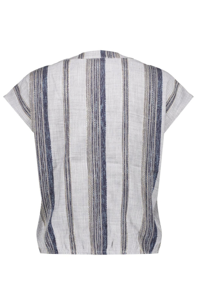 LUREX GESTREEPTE BLOUSE 53203 20 NAVY/BLUE